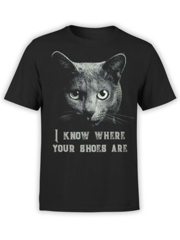 0026 Cat Shirts Threat Front Black