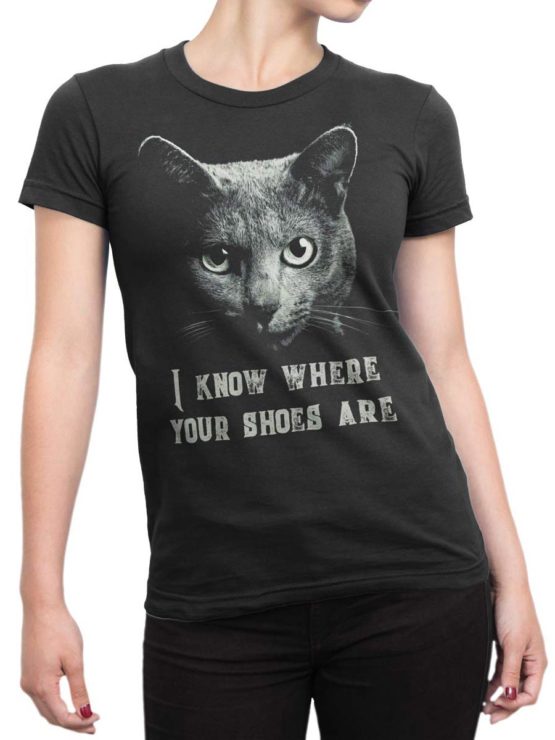 0026 Cat Shirts Threat Front Woman