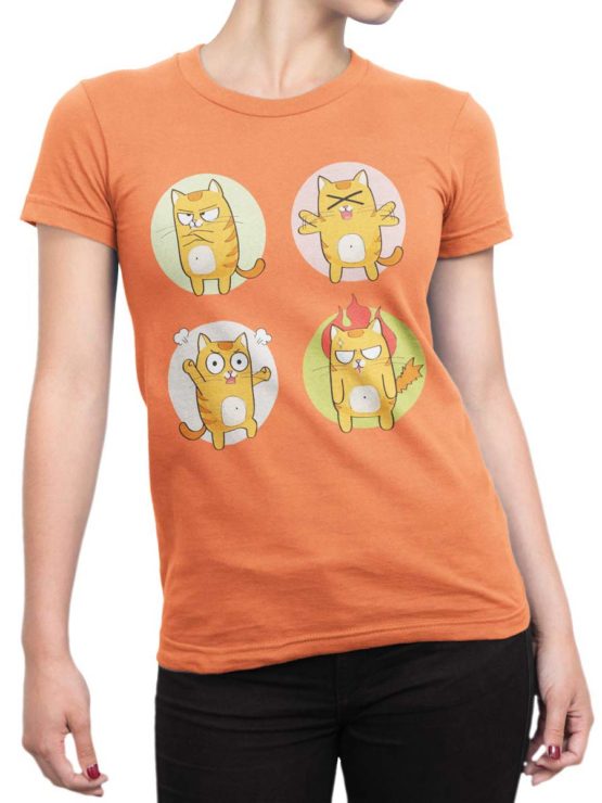 0188 Cat Shirts Emotional Front Woman