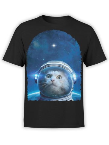0367 Cat Shirts Star Front Black
