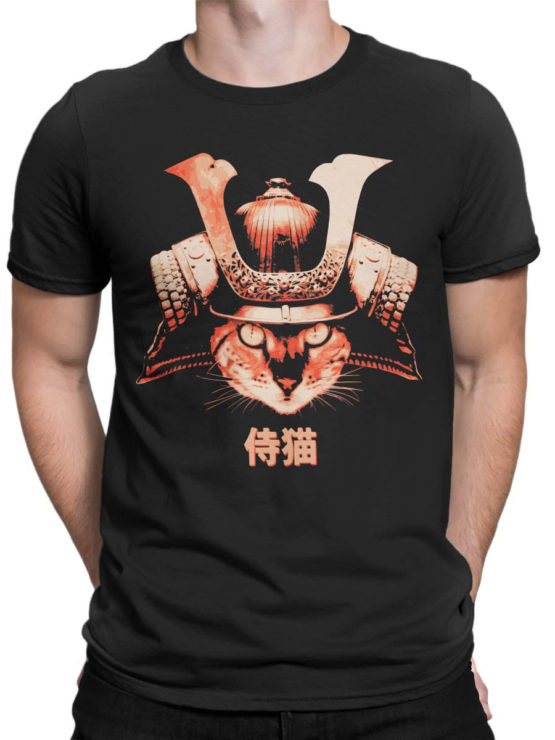0739 Cat Shirts Samurai Front Man