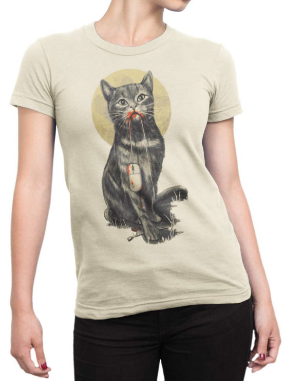 0922 Cat T Shirt My Mouse Front Woman