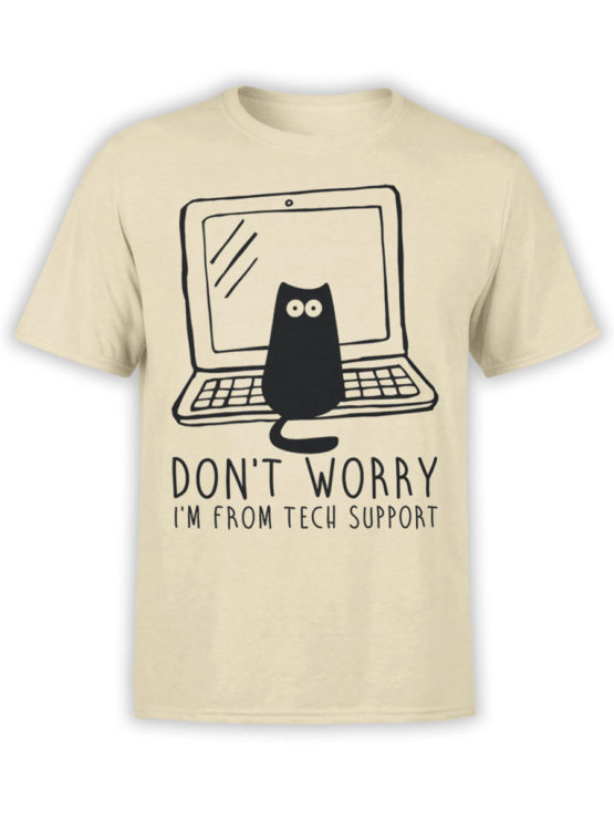0687 Cat Shirts Tech Support Front